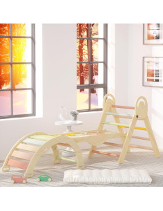 Conjunto Triángulo Pikler Investfun con Cojín y 2 Coches 2