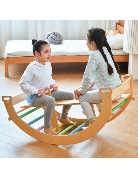 Avenlur Bailis 3-en-1: Balancín, Arco de Escalada y Mecedor