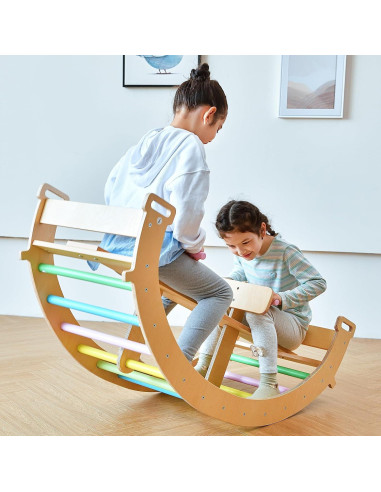 Avenlur Bailis 3-en-1: Balancín, Arco de Escalada y Mecedor