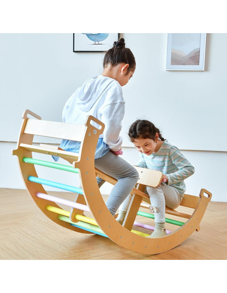 Avenlur Bailis 3-en-1: Balancín, Arco de Escalada y Mecedor