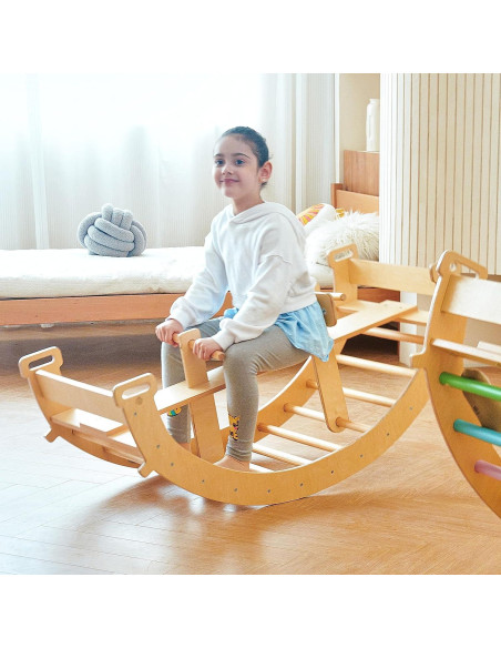 Avenlur Bailis 3-en-1: Balancín, Arco de Escalada y Mecedor