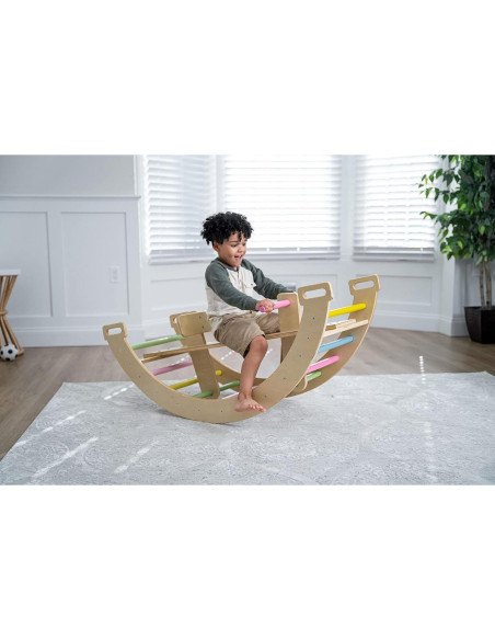 Avenlur Bailis 3-en-1: Balancín, Arco de Escalada y Mecedor