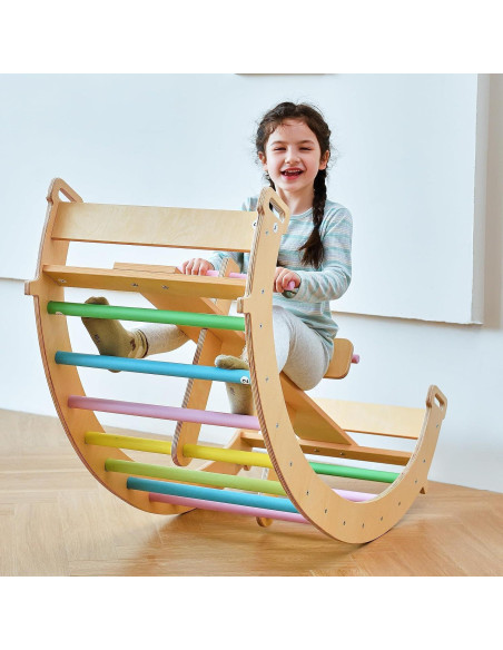 Avenlur Bailis 3-en-1: Balancín, Arco de Escalada y Mecedor