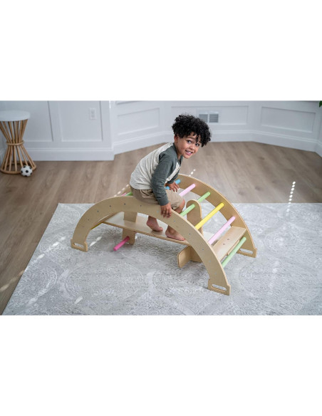 Avenlur Bailis 3-en-1: Balancín, Arco de Escalada y Mecedor