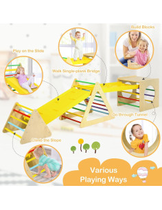 Escalador Triangular 6 en 1 HONEY JOY con Rampa Doble 2