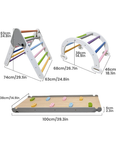 Conjunto de Escalada Triangular Avrlp 7 en 1 para Niños