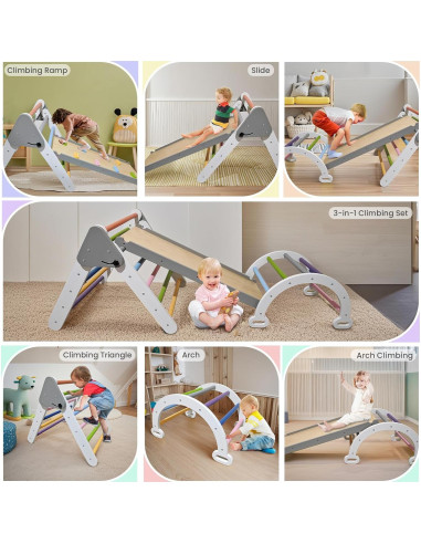 Conjunto de Escalada Triangular Avrlp 7 en 1 para Niños