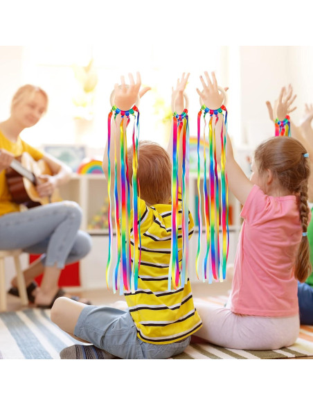 12 Piezas Juguetes de Madera Waldorf Cinta Arcoíris Educativos