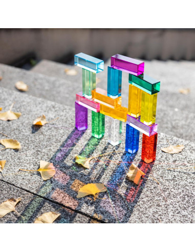 Bloques de Acrílico Cristal Arcoíris 7.5cm - 16 Colores KOAICS