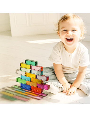 Bloques de Acrílico Cristal Arcoíris 7.5cm - 16 Colores KOAICS