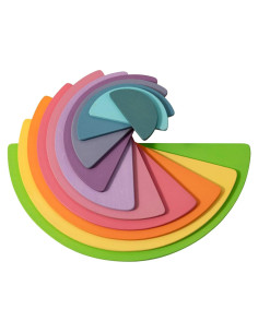 Juguetes Apilables de Madera MerryHeart - Arcoíris 11 Piezas