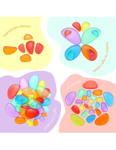 144 Piedras Apilables Arcoíris Simgoing Juguetes Educativos 2