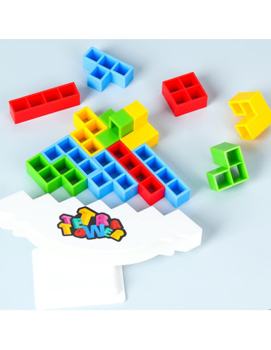 Juego de Bloques de Apilamiento ALKISTA 32 Pcs para 2 Jugadores