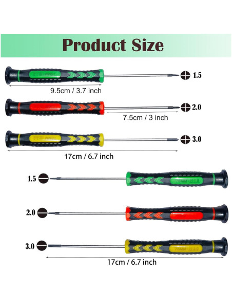 Juego de Destornilladores M-jump 6 Piezas Magnéticos Antideslizantes