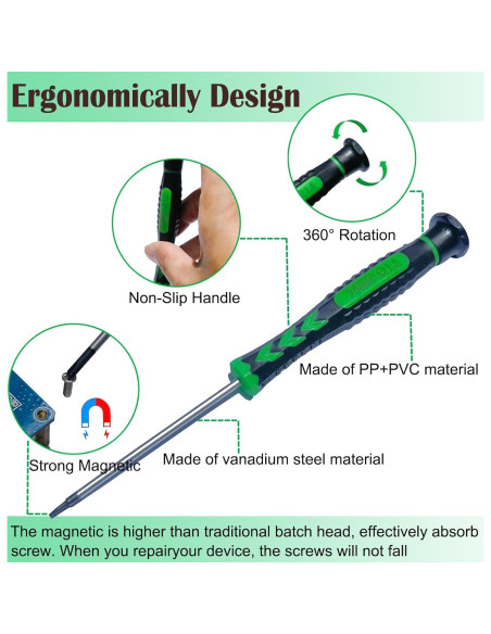 Juego de Destornilladores M-jump 6 Piezas Magnéticos Antideslizantes