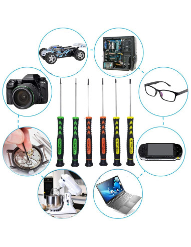 Juego de Destornilladores M-jump 6 Piezas Magnéticos Antideslizantes