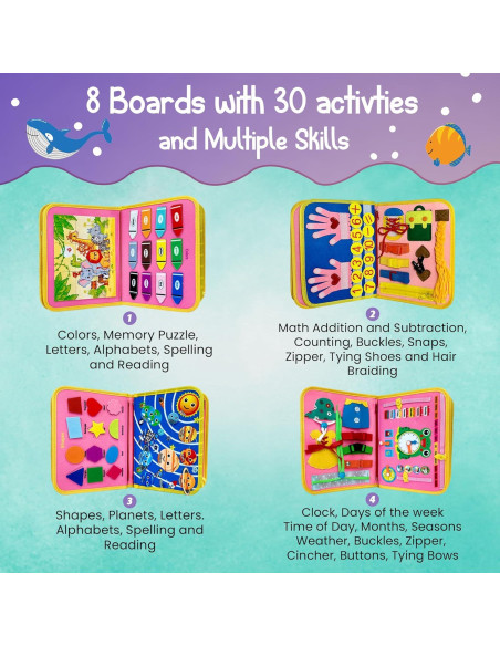 Bolsa de Libro Ocupado para Niños Nangong Kangnai - Actividades Interactivas 2-7 Años