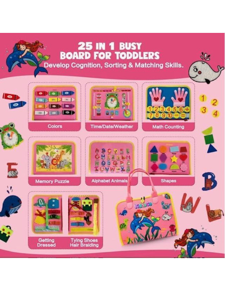 Bolsa de Libro Ocupado para Niños Nangong Kangnai - Actividades Interactivas 2-7 Años