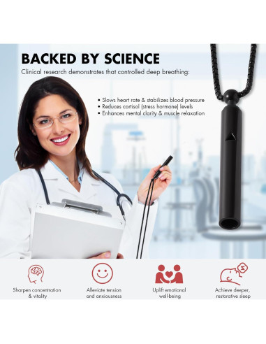 Collar de Respiración Anti Fumar AD ADASTONE - Alivio de Ansiedad