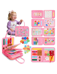 Tablero Ocupado Montessori TOYSYM Unicornio Rosa 28x22cm