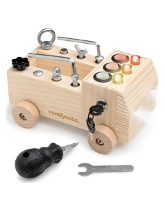 Camión de Juguete Montessori Comfy Cubs - Tablero Ocupado Madera