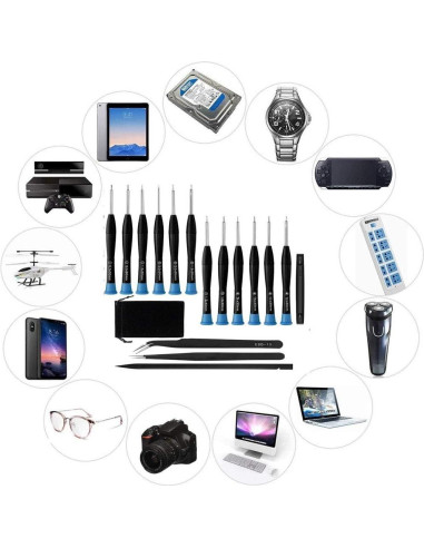 Juego de Destornilladores 17 Piezas Endlanoo - Acero Inoxidable