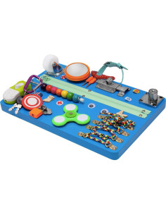 Tablero Ocupado Montessori YIBAI Azul para Habilidades Motoras 2