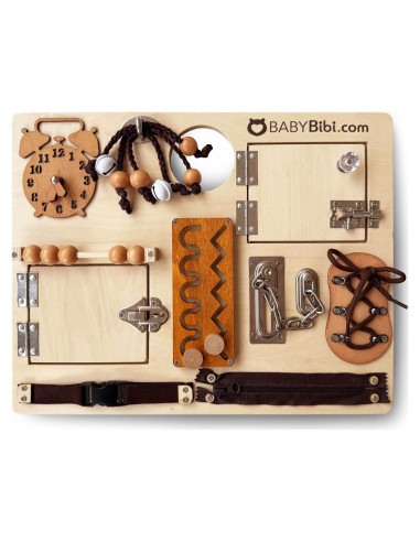 Tablero Ocupado Montessori BabyBibi 10 en 1 para Niños 3-8 Años