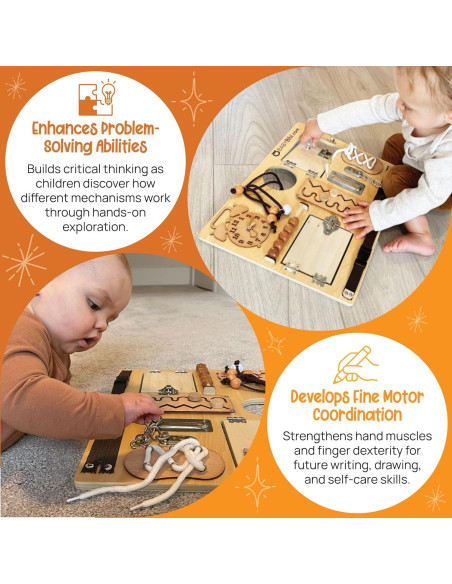 Tablero Ocupado Montessori BabyBibi 10 en 1 para Niños 3-8 Años