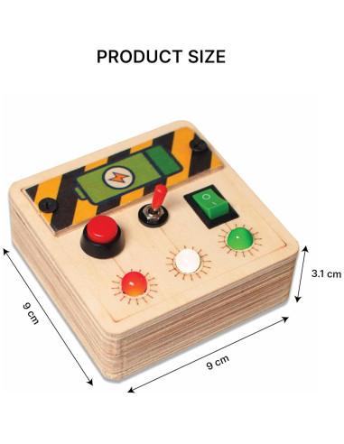 Tablero Sensorial Montessori Clapstore 10x5 cm para Niños
