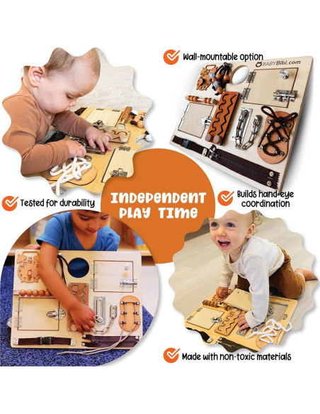 Tablero Ocupado Montessori BabyBibi 10 en 1 para Niños 3-8 Años