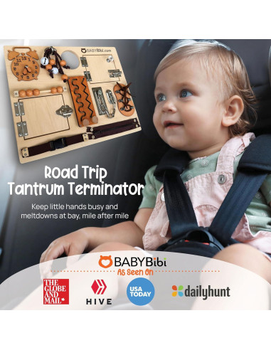 Tablero Ocupado Montessori BabyBibi 10 en 1 para Niños 3-8 Años