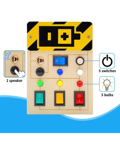 Tablero Ocupado Montessori Sulevalt de Madera para Niños 1-4 Años 2