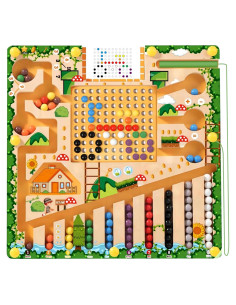 Tablero de Laberinto Magnético Montessori - Juguete Educativo Verde