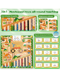 Tablero de Laberinto Magnético Montessori - Juguete Educativo Verde 2