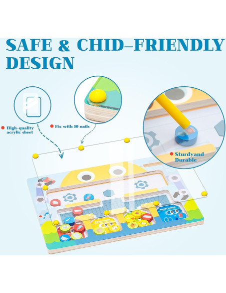 Rompecabezas Magnético Montessori UREDISO 22.6x30.5cm