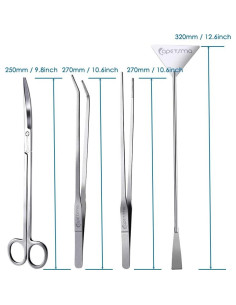 Kit de Herramientas para Acuarios Capetsma 5 en 1 Acero Inoxidable 2