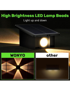 Luces de Pared Solares Gtliba 4LED Multi-Colores IP65 4PACK 2