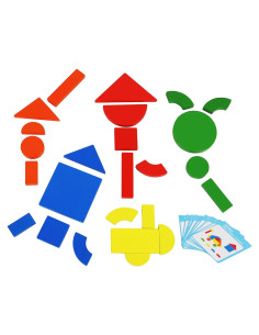 Puzzle Tangram Magnético de Madera Toys of Wood Oxford - 25 Piezas