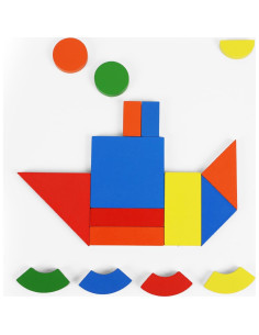 Puzzle Tangram Magnético de Madera Toys of Wood Oxford - 25 Piezas 2