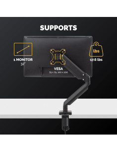 Brazo de Monitor Fellowes Platinum 32" Ergonómico USB Negro 2
