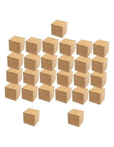 Bloques de Bambú Sin Terminar DaTpuik 100 PCS 1.27 cm