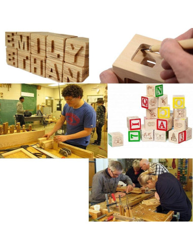 Bloques de Bambú Sin Terminar DaTpuik 100 PCS 1.27 cm