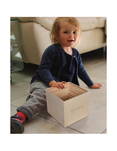 Cajas de Apilamiento de Madera TOWO - Juguetes Montessori 10 Piezas
