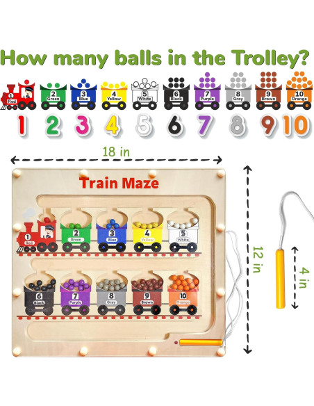 Conjunto de Juguetes Montessori Panda Brothers - Tablero de Destornillador y Laberinto Magnético