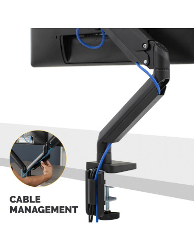 Brazo de Monitor Fellowes Platinum 32" Ergonómico USB Negro