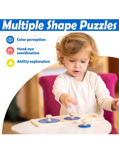 Rompecabezas Montessori de Formas y Colores - 29x12 cm 2