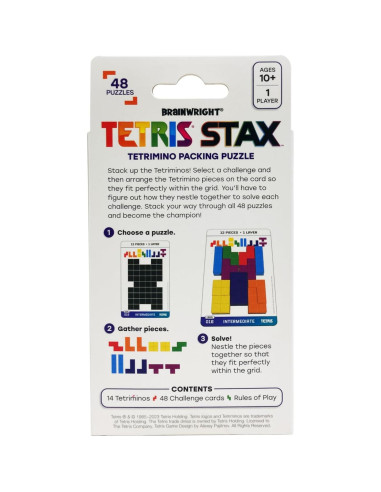 Rompecabezas Tetris STAX Brainwright - 48 Piezas 220g