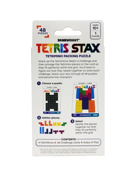 Rompecabezas Tetris STAX Brainwright - 48 Piezas 220g