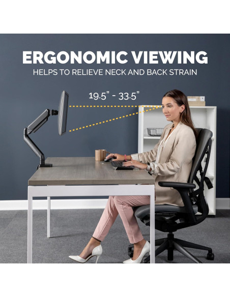 Brazo de Monitor Fellowes Platinum 32" Ergonómico USB Negro